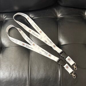 Cadillac White Lanyard Set Keychain
